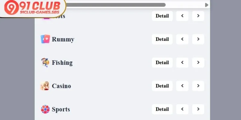 Structured digital wagering experience on 91 club
